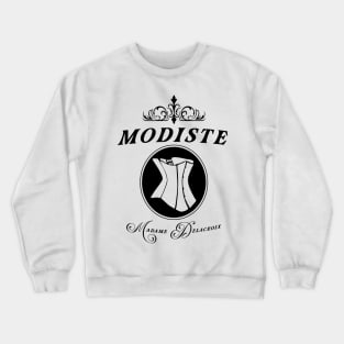 Modiste corset design, Madame Delacroix couturier to Bridgerton Society Crewneck Sweatshirt